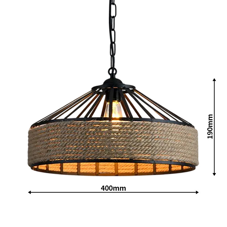 Tienda de ropa retro de campo estadounidense transfronteriza, restaurante creativo, cibercafé, bar, candelabro de cuerda de yurta