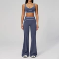 7028 bra + 7028-2 wide-leg pants—dark blue