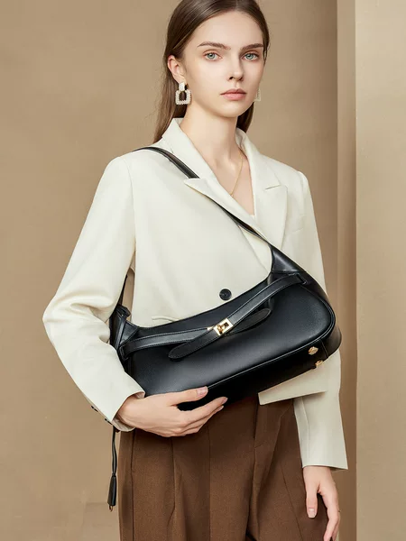Customized Luxury Genuine Leather Large-Capacity Women's Commuter Tote Bag with a High-End Feel, Cowhide Fashion New Style Shoulder Bag