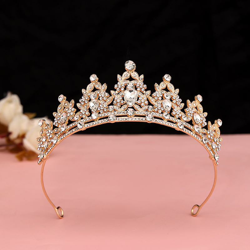 Los niños corona pastel tocado cristal accesorios para el cabello corona chica cumpleaños rendimiento diadema princesa vestido accesorios al por mayor