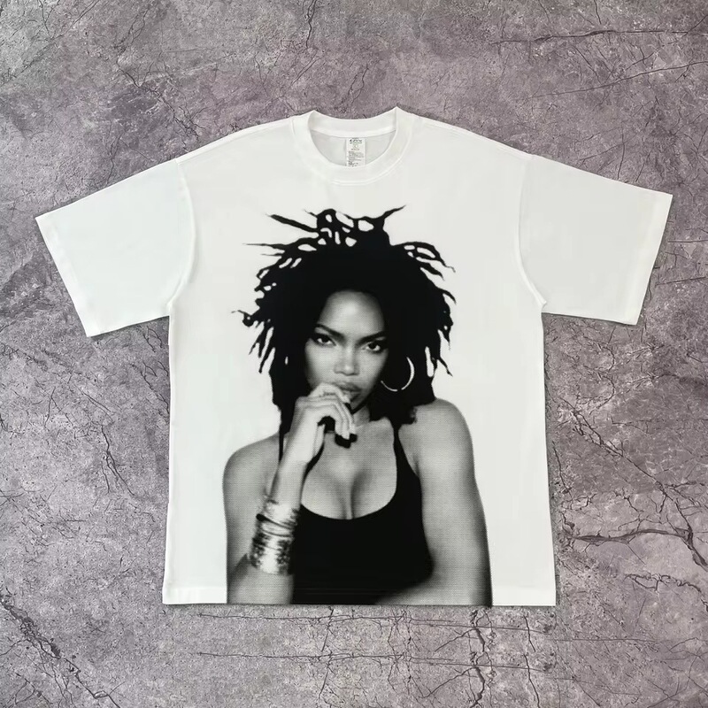 2000s retro casual girl print Y2k women's t-shirt short sleeve o-neck streetwear Harajuku gothic t-shirt