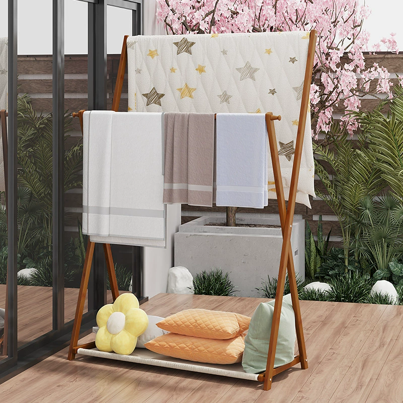 Складная сушилка многофункциональная напольная вешалка комнатная вешалка для одежды бытовой балкон солнцезащитный одеяло артефакт