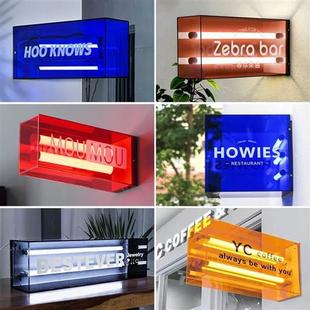 Acrylic Light Box Led Illuminated Lettering Frameless Creative Wall-Mounted Coffee Shop Sign Outdoor Billboard High Brightness