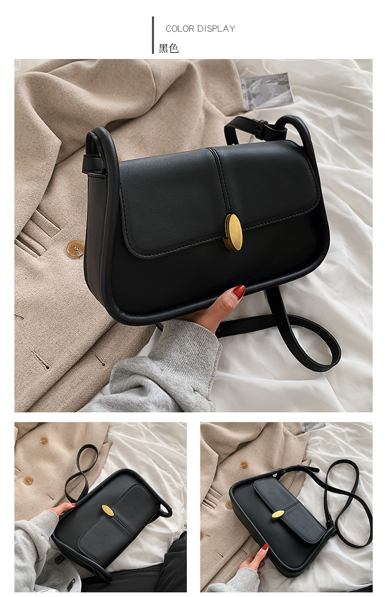 Simple Retro Bags 2021 New Fashion Winter Shoulder Women's Bag High-grade Western Style Messenger Bag All-matching Ins display picture 9