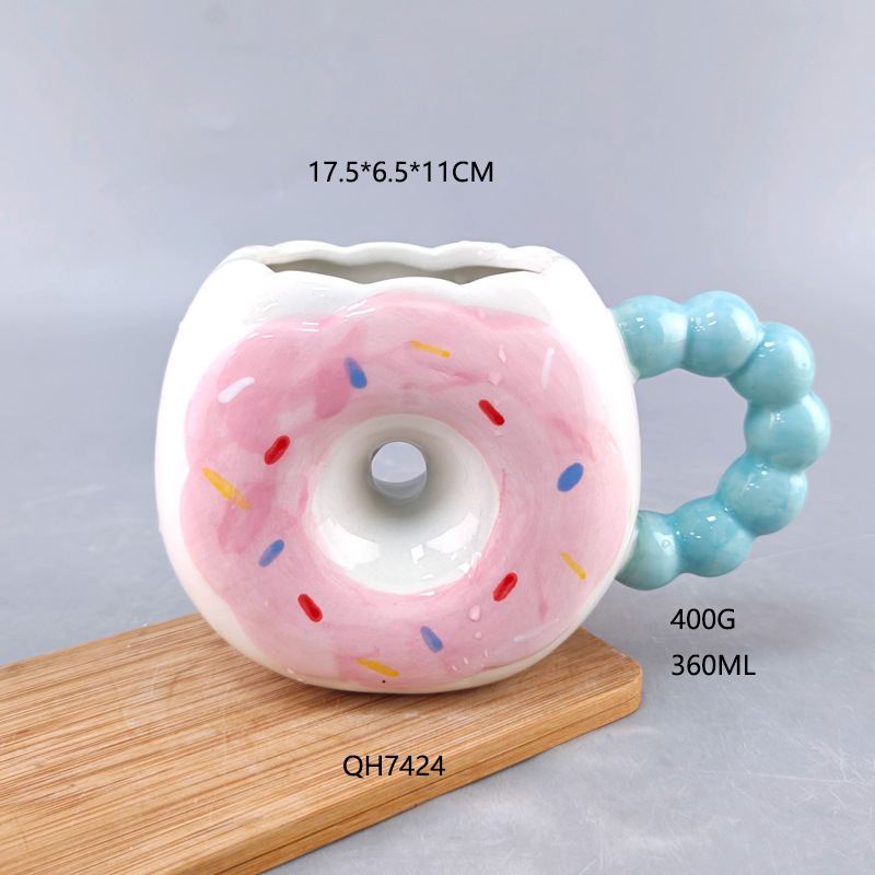 Taza de hamburguesas con tapa de alta calidad de cerámica taza de agua de oficina doméstica taza de desayuno de leche personalizada taza de café