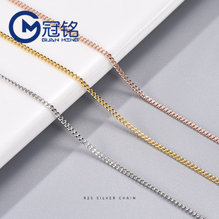 925�y��Ů܇������朹Ű��ë����y�����Silver Cuba chain