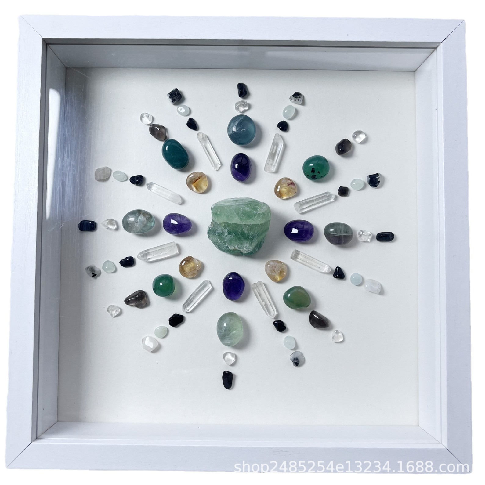 越境で人気の高いアマゾン天然水晶装飾画、魔法陣クリスタル絵画、ホームクリスタルアレイ、ミニマリスト