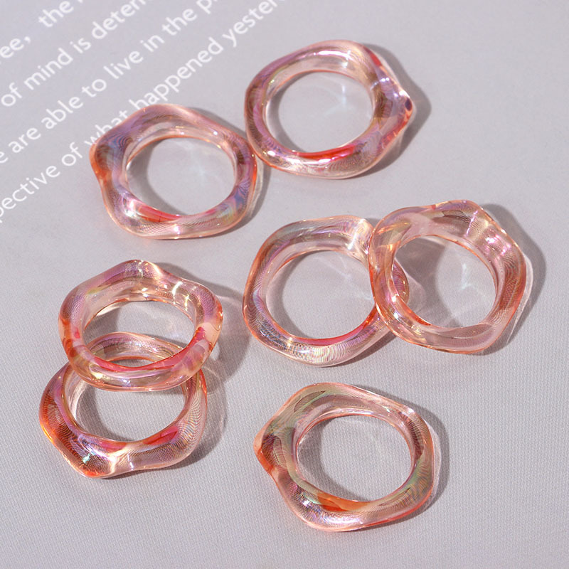 Simple Style Solid Color Resin Women's Rings display picture 8