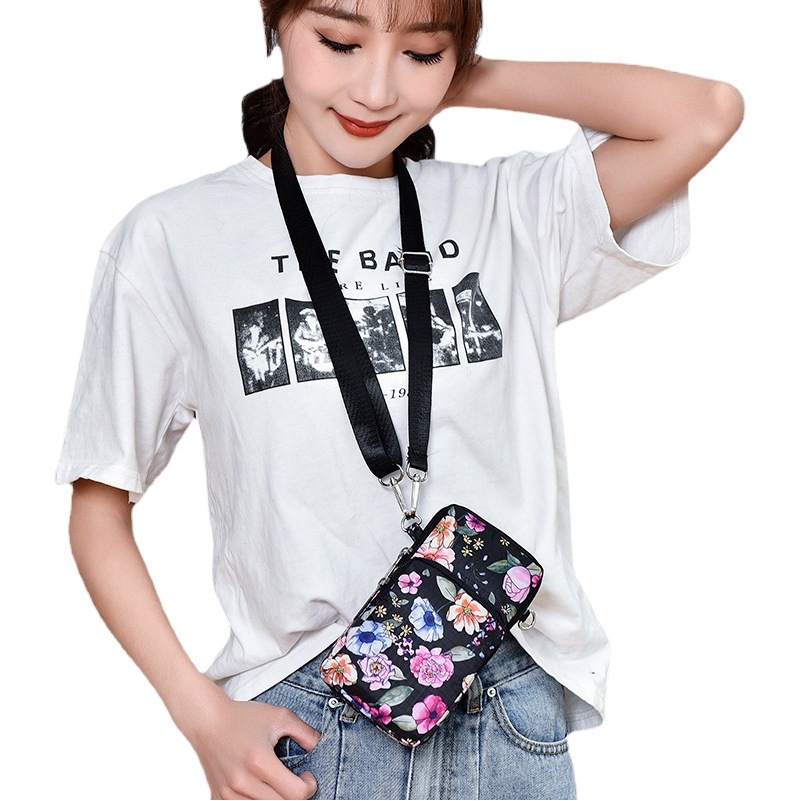 Nueva bolsa de teléfono móvil de Las Mujeres Mini pequeña bolsa de hombro bolsa de mensajero de la muñeca monedero casual suerte baile pequeño brazo bolsa