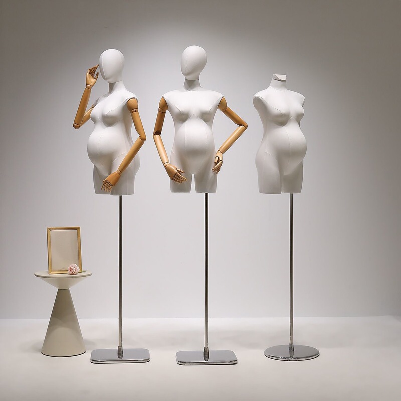 Pregnant Model Props Mother and Baby Store Half-Length Pregnant Belly Simulation Mannequin Women's Clothing Store Window Display Display Stand