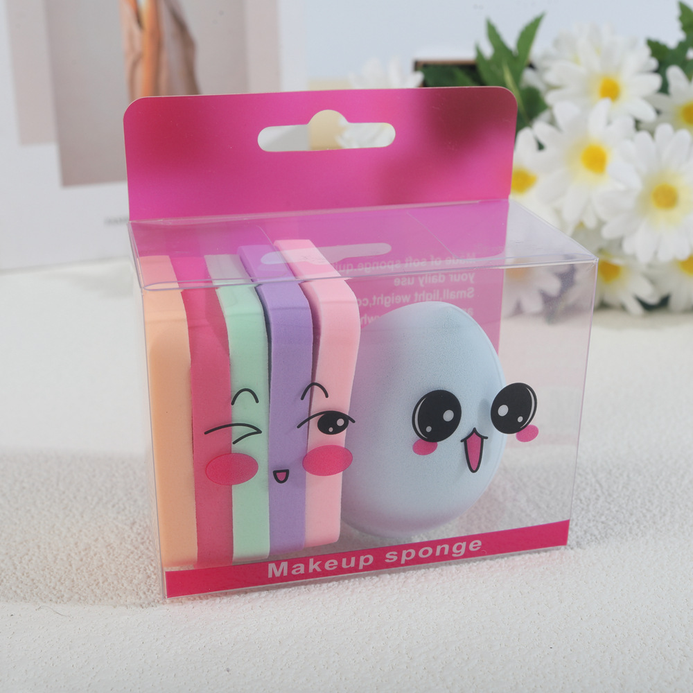 Polvo no comer polvo Q bala almohadilla de aire esponja ultra suave gota de agua huevo de maquillaje oblicuo diferente forma caja líquido de base