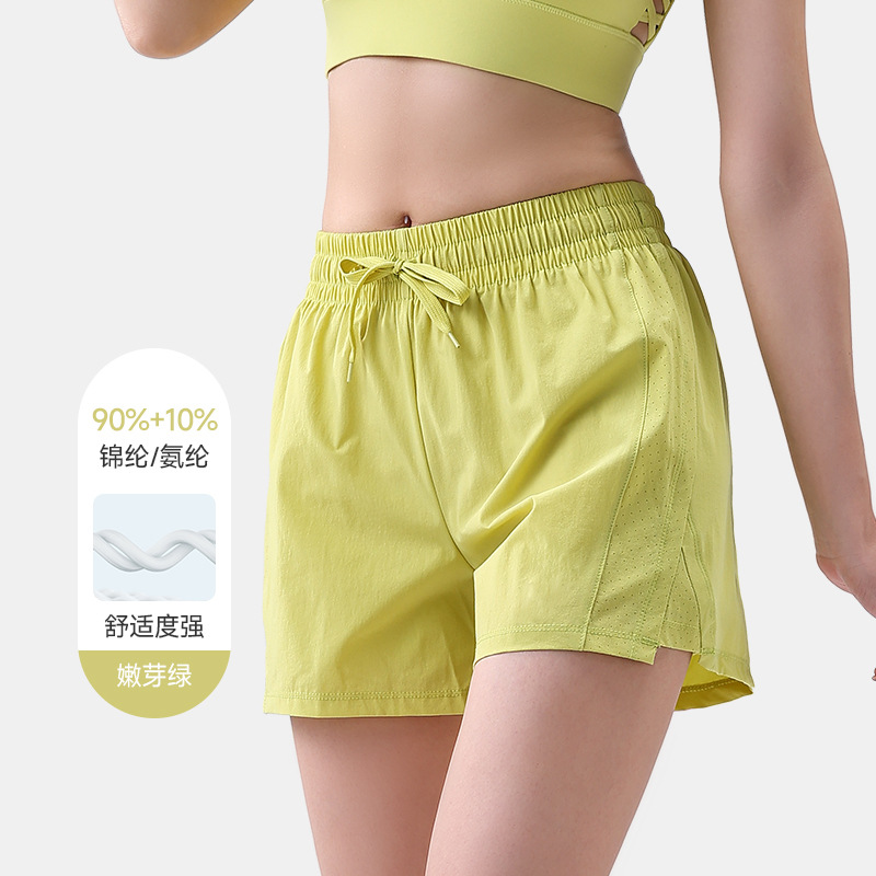 脈暢スポーツパンツの光防止トレーニングランニングパンツ女性フィットネスヨガのゆるい通気性メッシュフィットネスパンツ卸売り