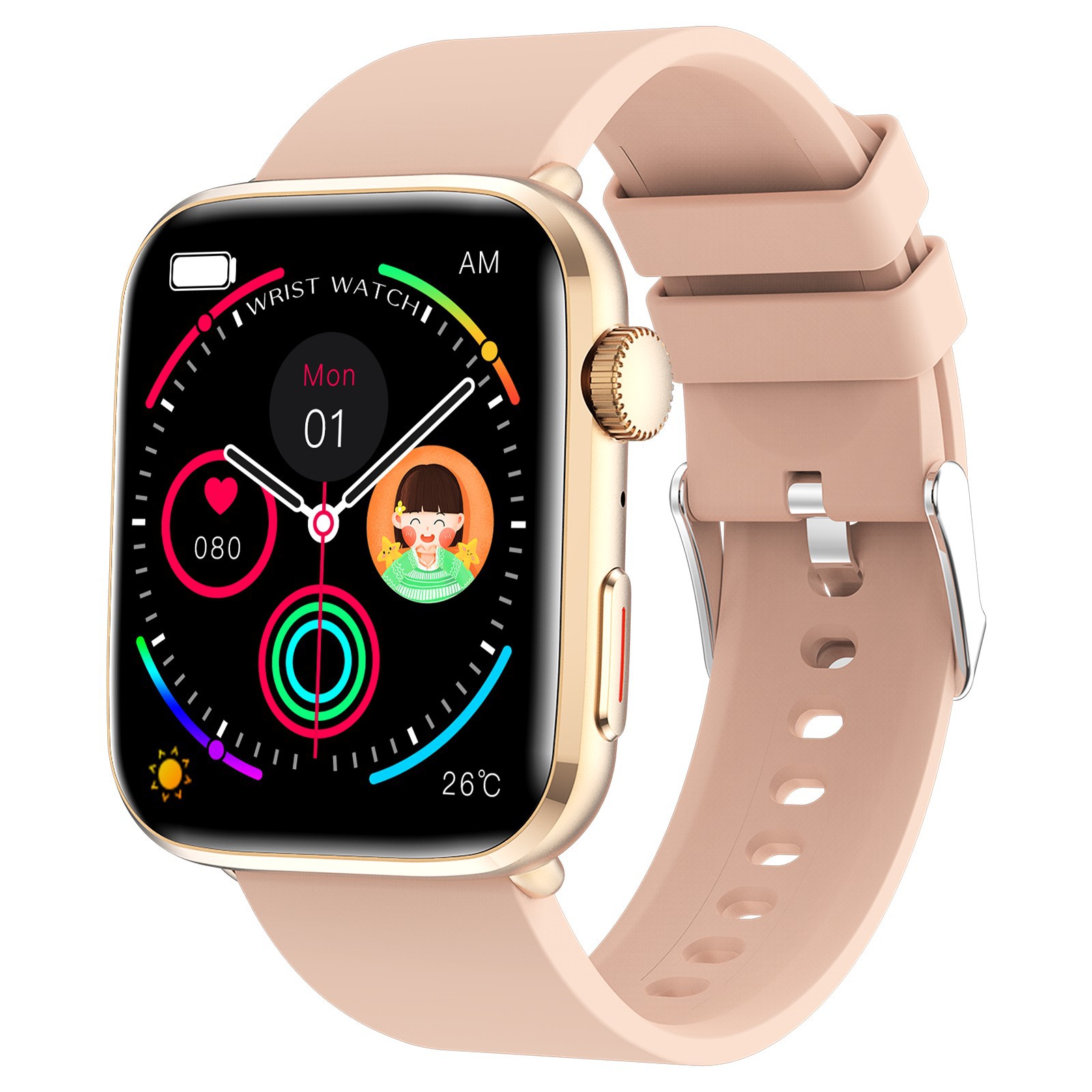 Reloj inteligente T92 Bluetooth con llamadas frecuencia cardíaca oxígeno en sangre temperatura monitoreo deportivo impermeable