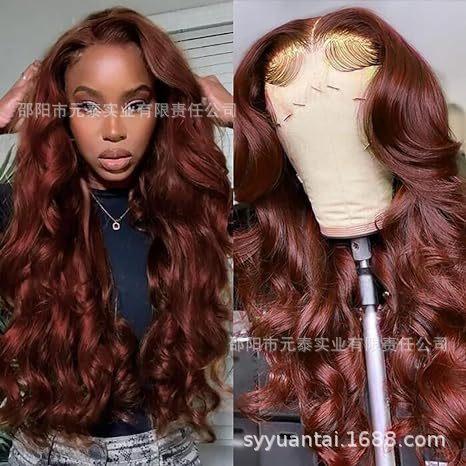 99j burグンディ・レース・フロント・ウィズズズ・ボディ・ウェーブ13x4 synchrotic wigs|undefined