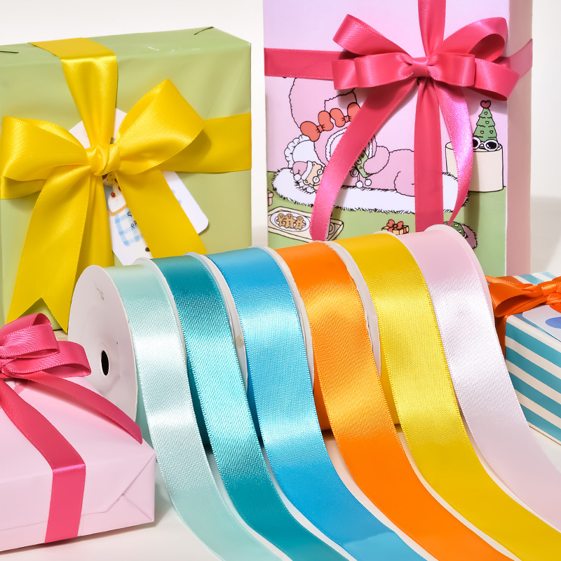 Inventario de cinta de doble cara 196 colores para hacer arco DIY material pastel de embalaje cinta de regalo cinta de embalaje