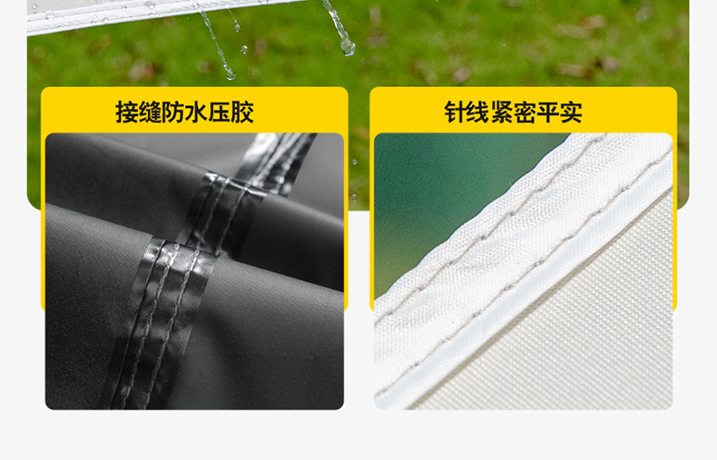 Outdoor Vinyl Canopy Thickened Tent Portable Camping Sunshade Rainproof Sun Protection Hexagonal Octagonal Picnic Butterfly-Shaped