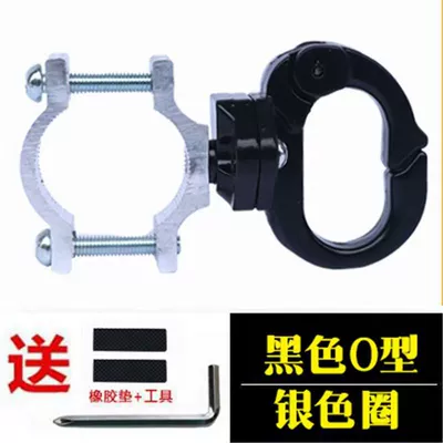 Bike Hook, Scooter Storage – Other Electric Vehicle Accessories - all-black-o-shaped-single-hook-silver-circle