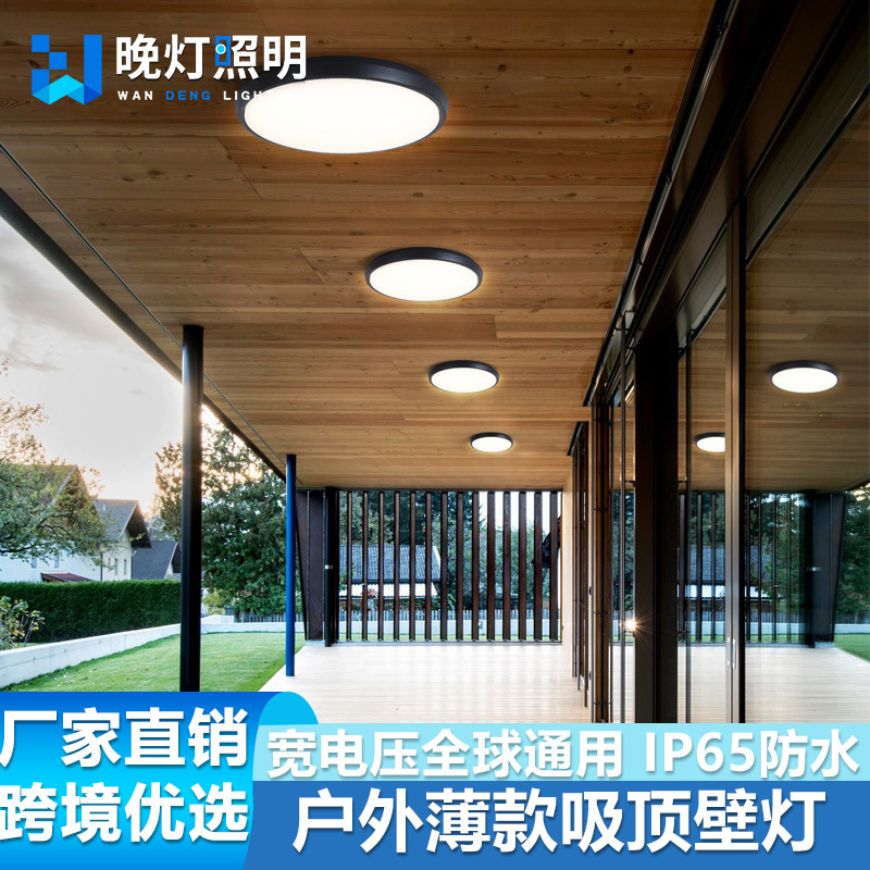 Outdoor Waterproof Ceiling Light, Entrance Light, Balcony Light, Ultra-Thin Three-Proof Corridor Ceiling Light, Super Bright Lighting Door Light