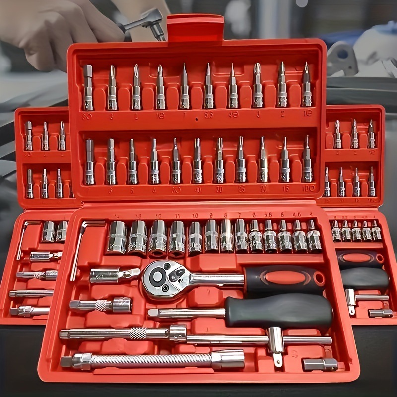 216 53 46PC Ultimate Auto Mechanic Tool Kit Premium Herramientas del coche