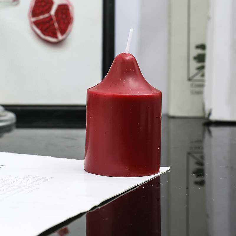 Vela aromática de cera de soja retro francesa color borgoña, vela romántica para bodas, decoración para el hogar, portavelas, venta al por mayor por pieza