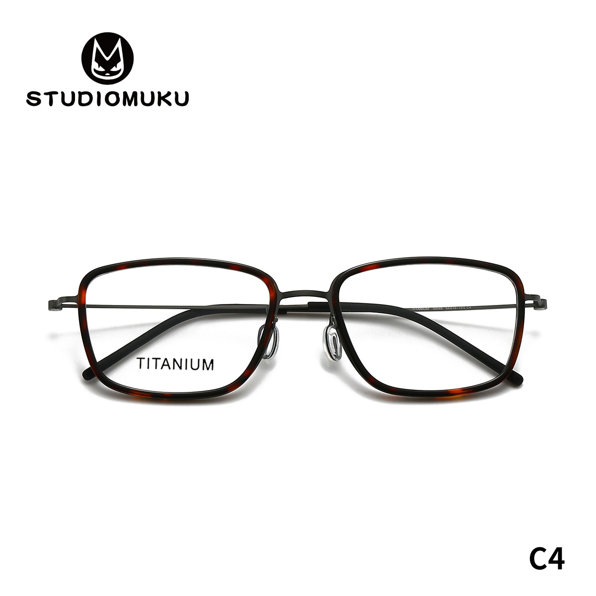 STUDIOMUKU gafas de madera cool solo gafas de diseño pequeño cuadrado retrógrado cómodos marco de gafas cuadradas