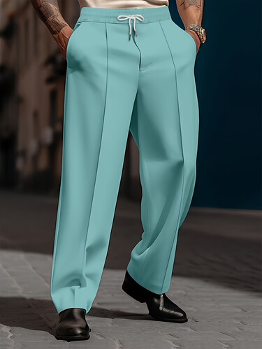 men's Trousers Casual Loose Straight Cut Simple men's trousers casual pants