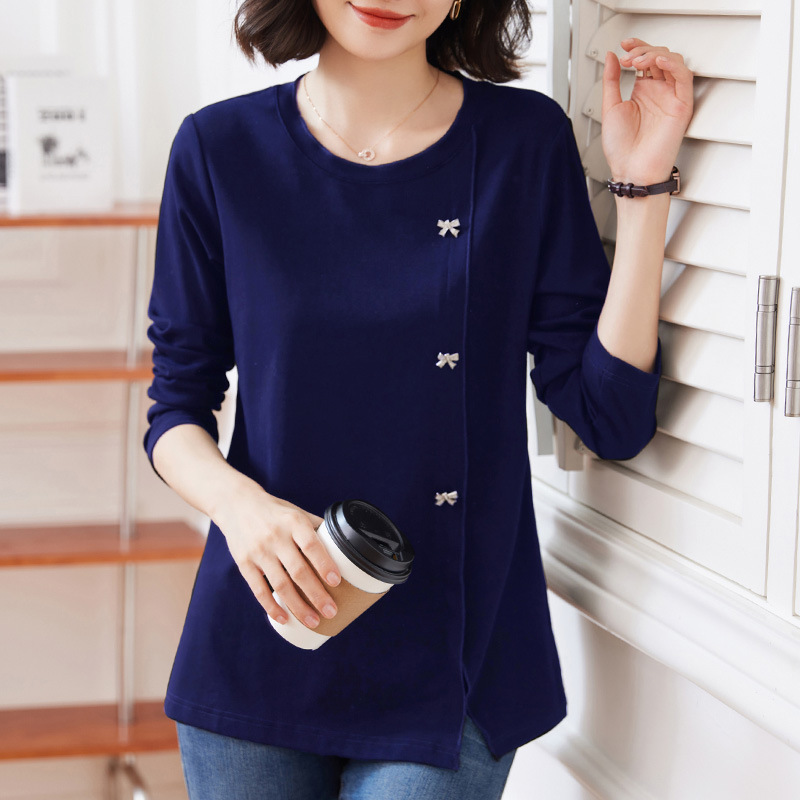 Long-Sleeve T-Shirt for Women, 2026 Spring and Autumn New Style, Stylish Top for Moms, Plus-Size Loose Fit, Flattering Base Shirt Long-Sleeve T-Shirt for Women, 2026 Spring and Autumn New Style, Stylish Top for Moms, Plus-Size Loose Fit, Flattering Base Shirt