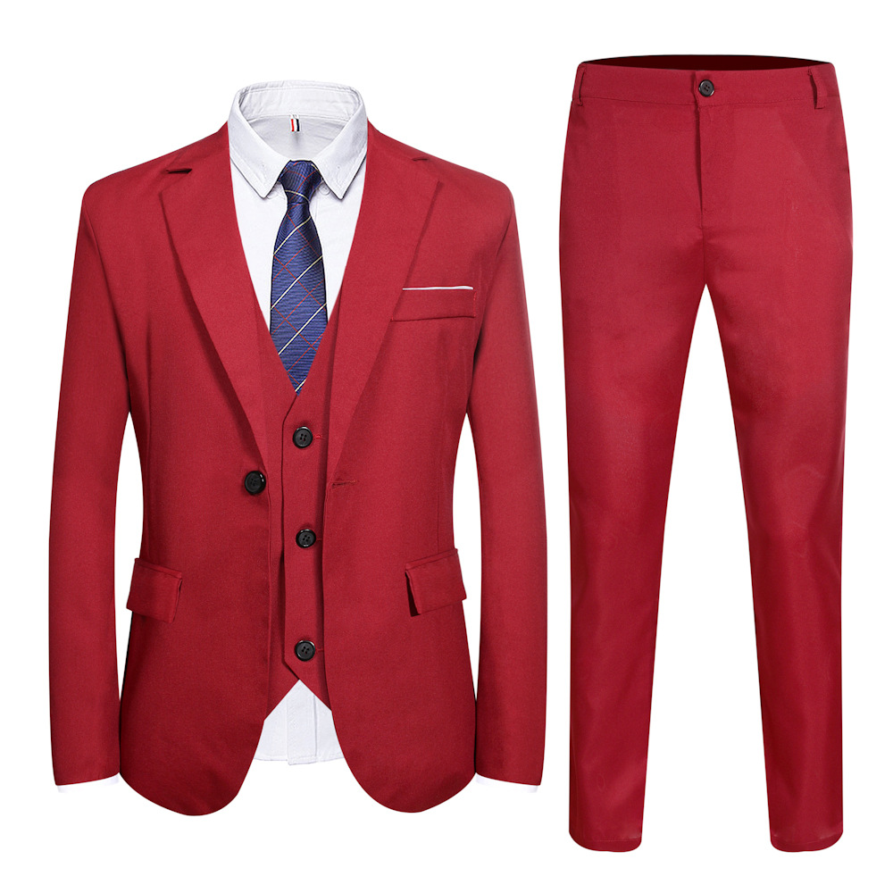 Otoño 2021 Hombres Nuevo estilo ligero de negocios coreano slim fit traje pequeño traje de negocios ropa de boda hombres