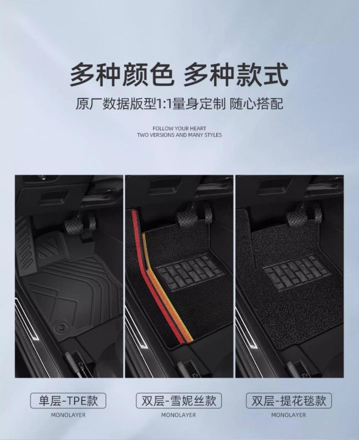 Suitable for Hyundai Elantra, TPE car floor mats upgraded with 3D particles, non-slip, fully enclosed, waterproof, wear-resistant, eco-friendly, odorless