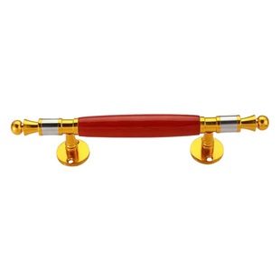 European-style open-mounted door door solid wood handle outer door Golden thickened wood grain bedroom handle sliding door small handle