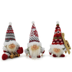 新商品クロスボーダークリスマス装飾品ドワーフ樹脂顔地精人形ぬいぐるみそりスキー小人プレゼント