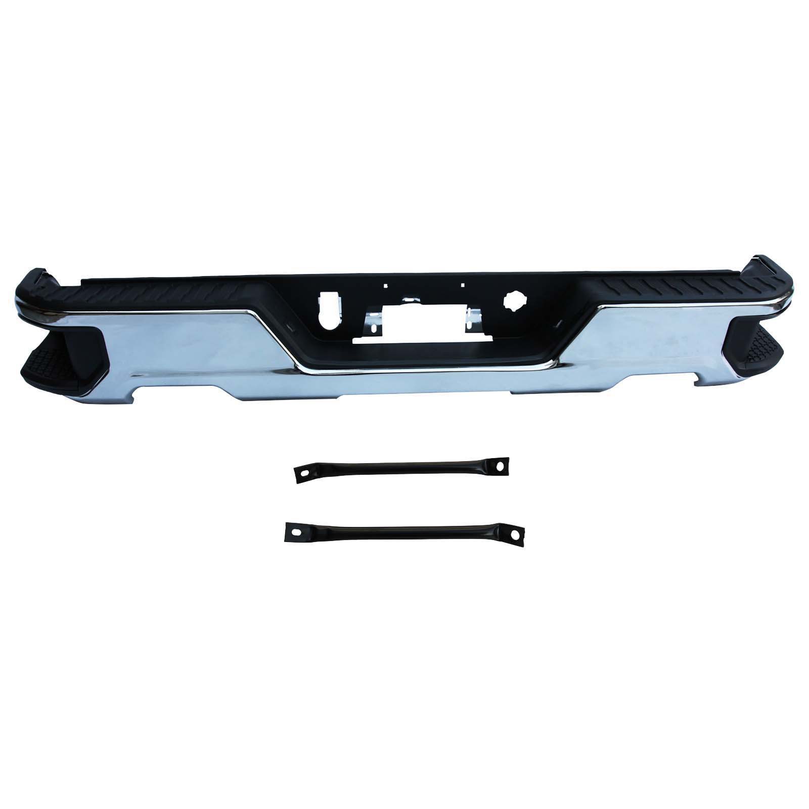Aplicable a Chevrolet 19 - 22 Silverado parachoques traseros Solode original galvanizado con orificio de escape