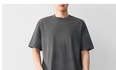 Áo thun nam tay ngắn cổ tròn chất liệu lanh cotton phong cách đường phố — màu cà phê chi tiết 13