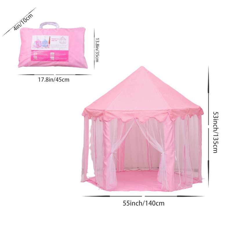 Carpa de juegos hexagonal para niños mosquitos tienda ventilada casa de la princesa interior y exterior tienda de juguetes para bebés
