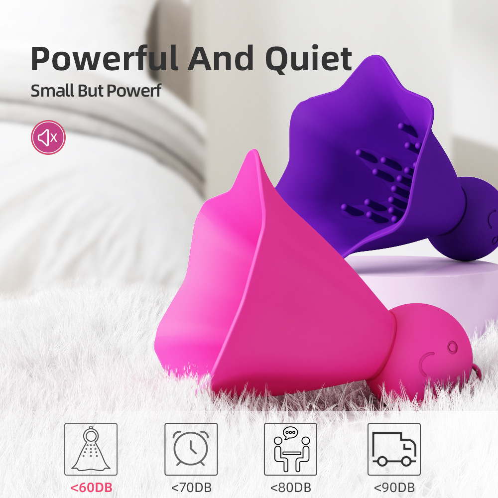 10-Frequency Vibrating Breast Massager with Suction Beads, Portable Silicone & ABS Device — detail image 6