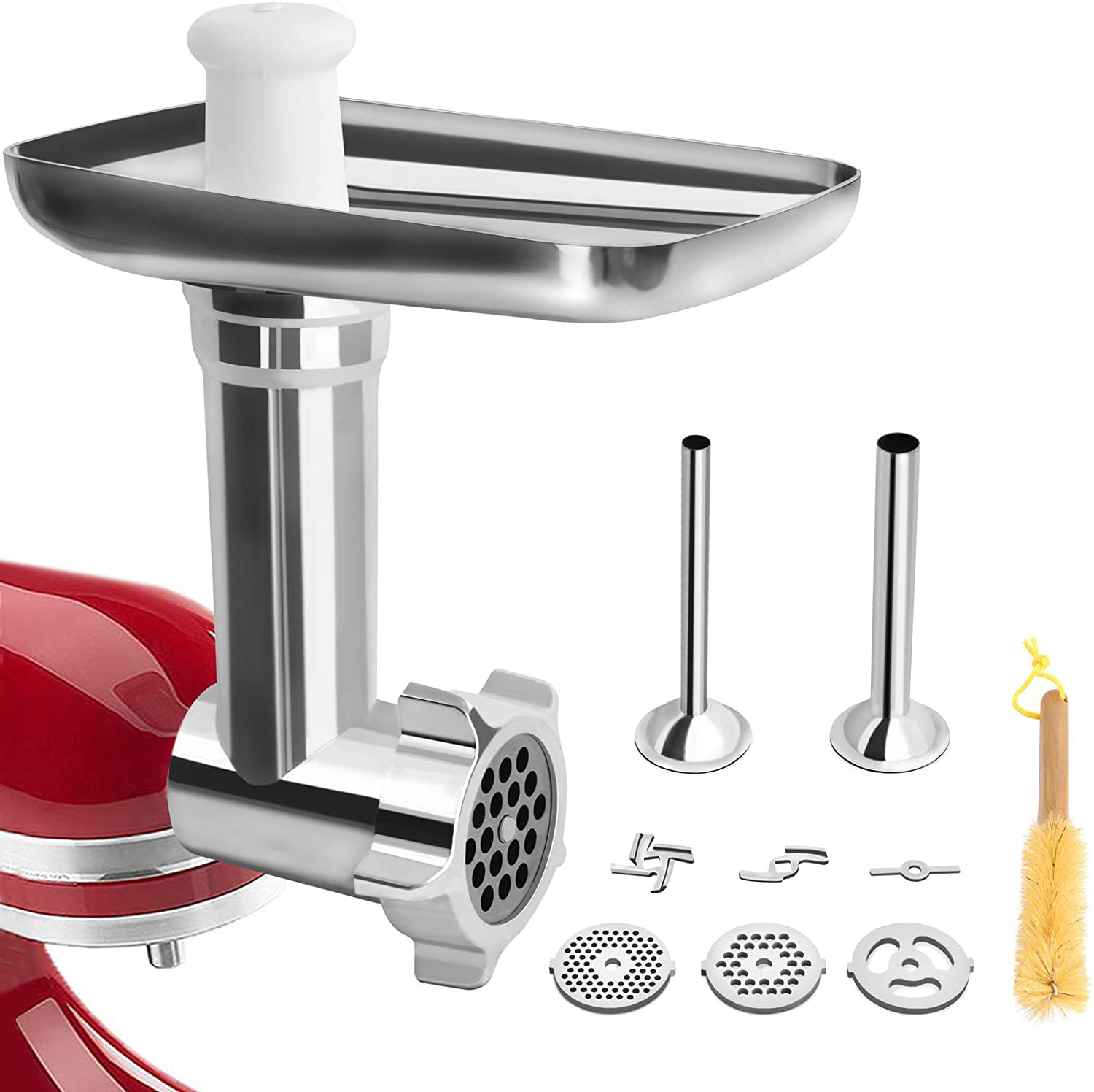 KitchenAid/Kai dinyi chef máquina salchicha de carne accesorios universales KA superficie presionando tres piezas herramienta de molienda de carne