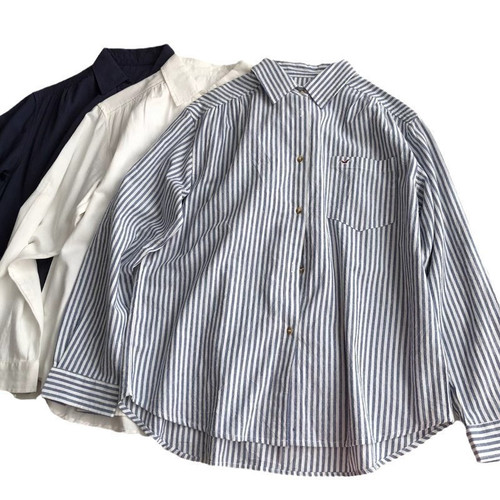 2025 Spring and Autumn New Korean Commuter Shirt Women's Lapel Pocket Simple Fashion Embroidered Single Bretted Long Sleeve Shirt