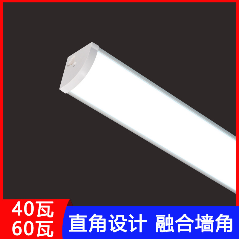 Led Right Angle Lamp 1.6m Watt 60 Watt Corner Right Angle Lamp T90 Integrated Surface Mounted Long Triangle Lamp