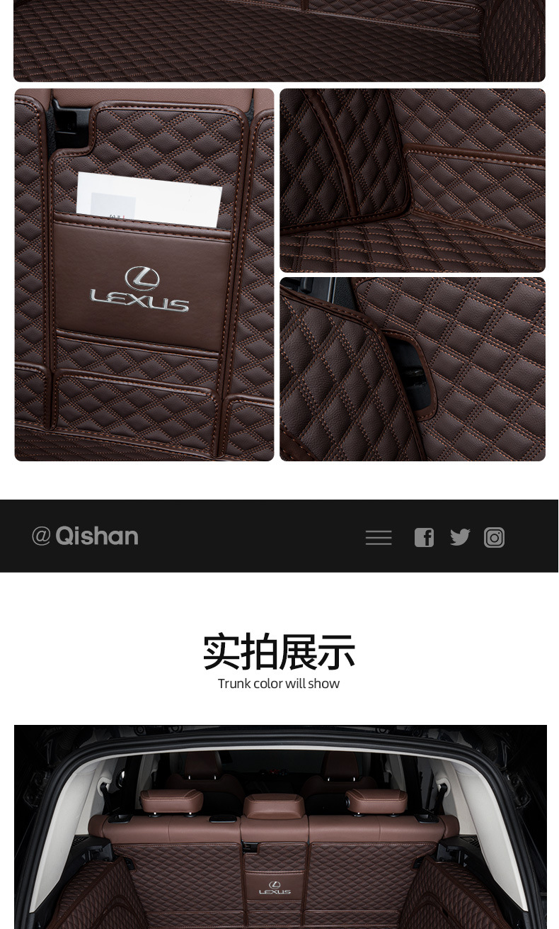 For Lexus rx300 rx350h es 200 300h RZ450e nx350h ux trunk mat