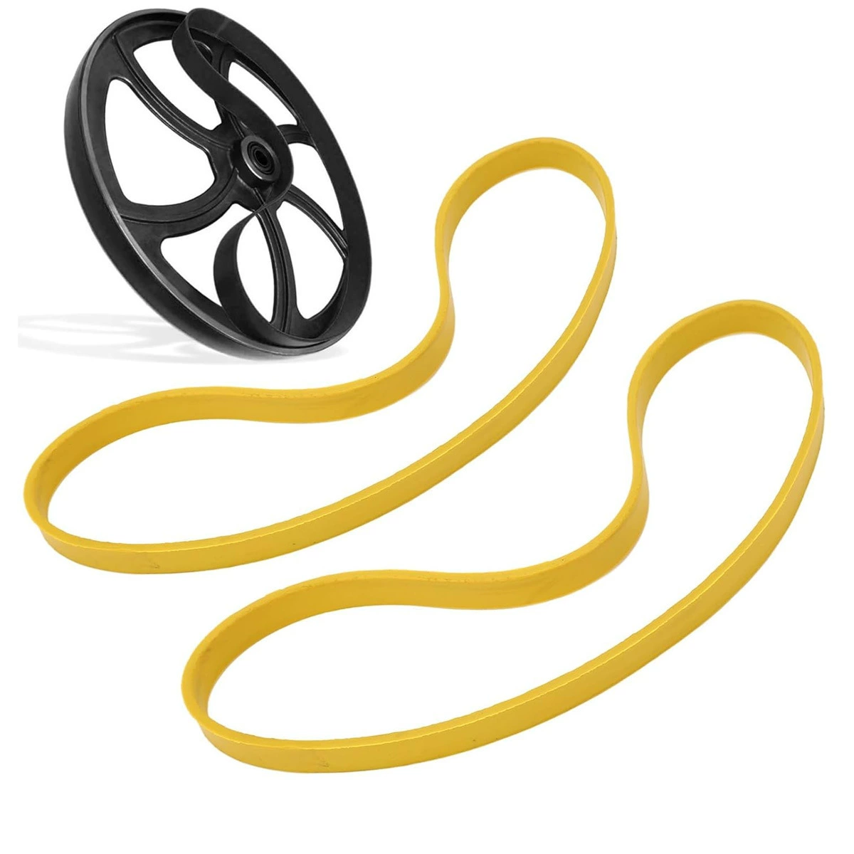 2pcs желтый столярный ремень с пилой колесо противоскользящий анти-шумовой резины Ширина 12.55mm Толщина 3.17mm