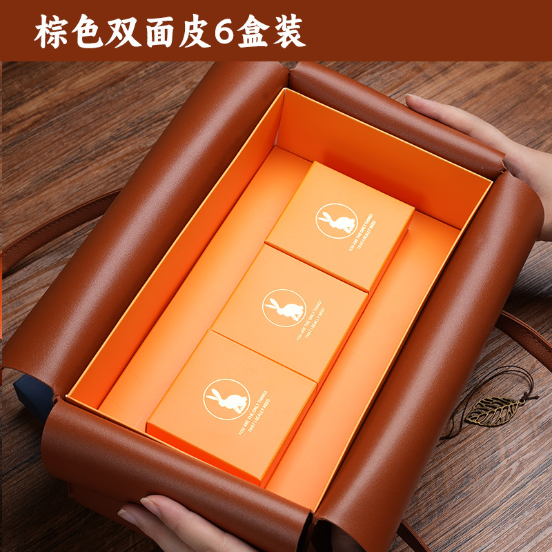 中秋節月餅包装箱、お土産用革製ハンドバッグ、茶葉・コーヒー・ビジネス特産品・高級ギフトボックス|undefined
