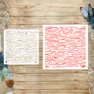 Cross-Border Dropshipping Masking Board Wood Grain Pattern Hollow Carving Plastic Hand-Painted Graffiti Spray Handbook Decoration Template