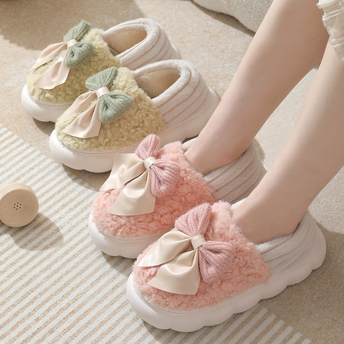  New Home Women's Cotton Shoes Plush Heel Cotton Shoes Trendy Shoes Autumn and Winter Warm Women's Outerwear Thick Soles