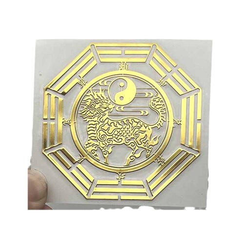 Kirin stickers wholesale bedside facing west door to door Kirin metal stickers Five Emperors Money metal stickers manufacturer direct delivery