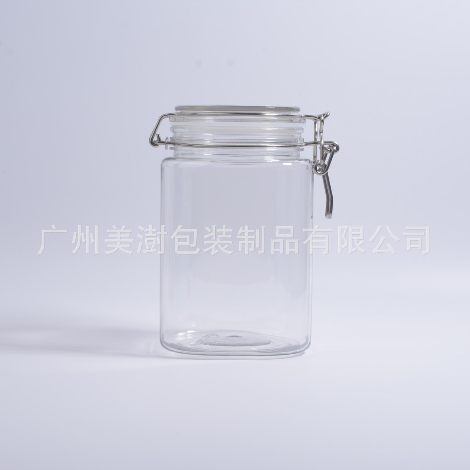 现货供应1250ml不锈钢卡扣密封罐 蜂蜜罐 厨房储物罐 收纳罐