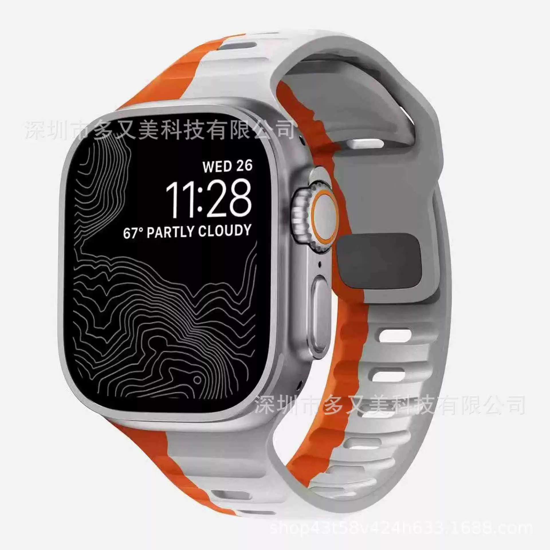 Силиконовый ремешок (совместим с Apple Watch) 38/40/41/42/44/45/46/49 мм — разные цвета