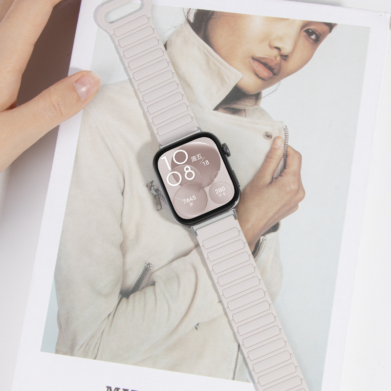 Huawei fit4 Pro シリコンストラップ I 字型クラシックバックル磁気ストラップ Huawei fit3/fit4Pro に適しています。|undefined