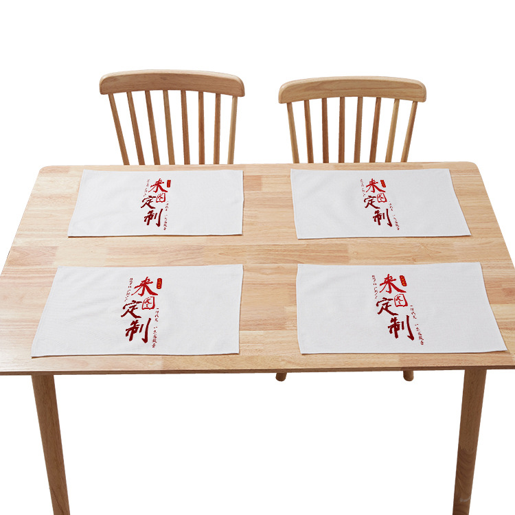 Personalizado 300g de algodón y lino, posavasos, manteles anti-moho, antideslizantes, tapetes de mesa de aislamiento térmico, venta al por mayor transfronteriza