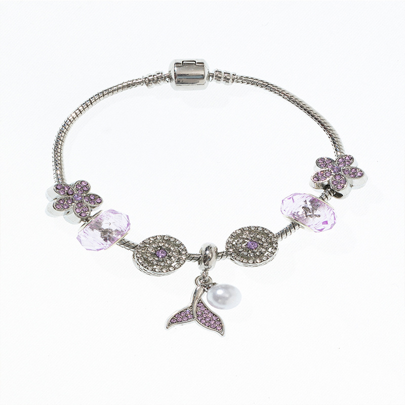 Pulsera Panjia Dora DIY cuentas explosivas transfronterizas de perlas de cola de sirena colgante pétalos accesorios de perlas de cristal image 6