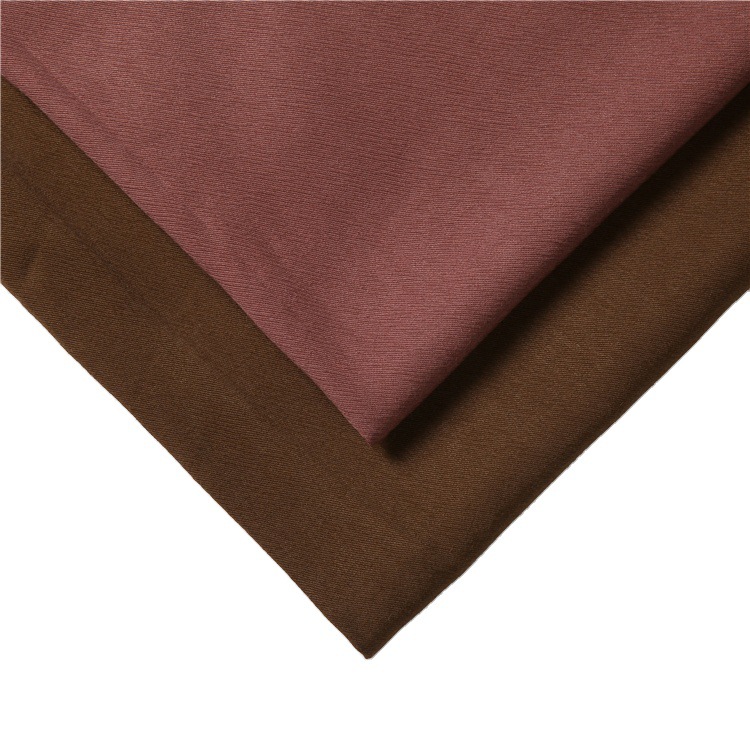 Fabricante de color de tela de mezcla de algodón de color sólido blando falda tejida de alta calidad de tela de tela de mujer de alta calidad de la marca
